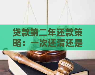 贷款第二年还款策略：一次还清还是分期慢慢还？