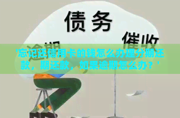 '忘记还信用卡的钱怎么办理分期还款，期还款，如果逾期怎么办？'