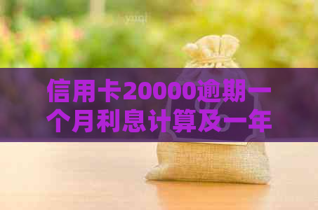 信用卡20000逾期一个月利息计算及一年逾期还款总额查询