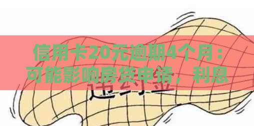 信用卡20元逾期4个月：可能影响房贷申请，利息计算及处理方式