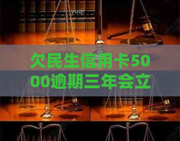 欠民生信用卡5000逾期三年会立案捉人怎么办