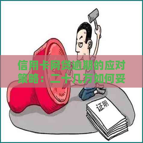 信用卡网贷逾期的应对策略：二十几万如何妥善处理？