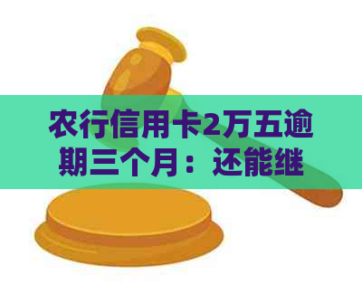 农行信用卡2万五逾期三个月：还能继续使用吗？利息多少？如何处理？