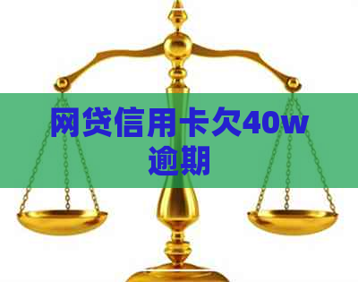 网贷信用卡欠40w逾期