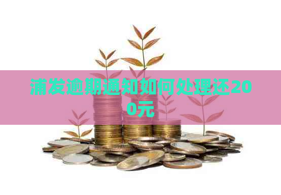 浦发逾期通知如何处理还200元