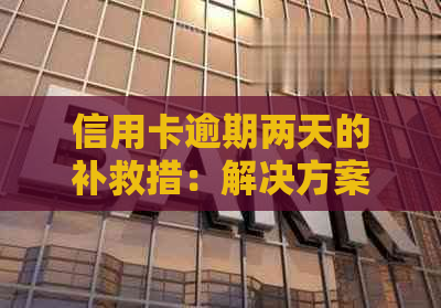 信用卡逾期两天的补救措：解决方案和建议