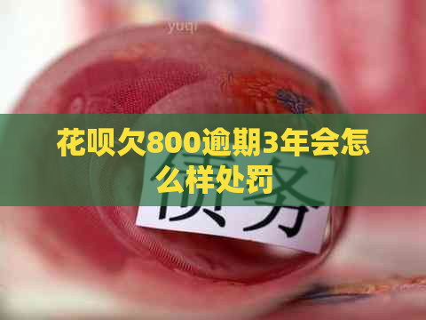 花呗欠800逾期3年会怎么样处罚