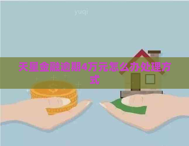 天星金融逾期4万元怎么办处理方式