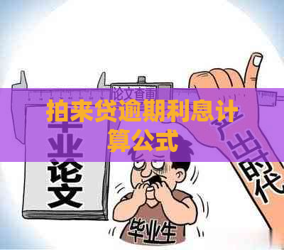 拍来贷逾期利息计算公式