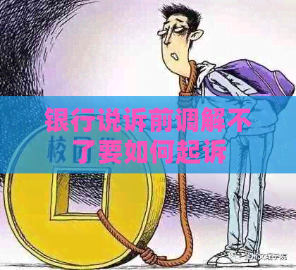 银行说诉前调解不了要如何起诉