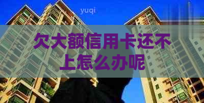 欠大额信用卡还不上怎么办呢