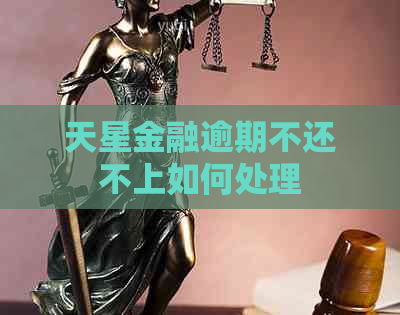 天星金融逾期不还不上如何处理