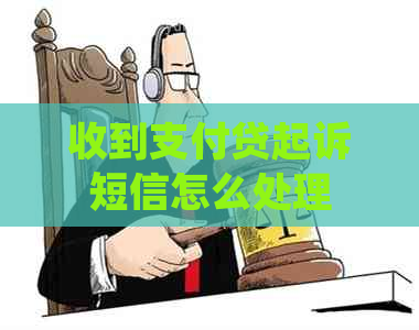 收到支付贷起诉短信怎么处理