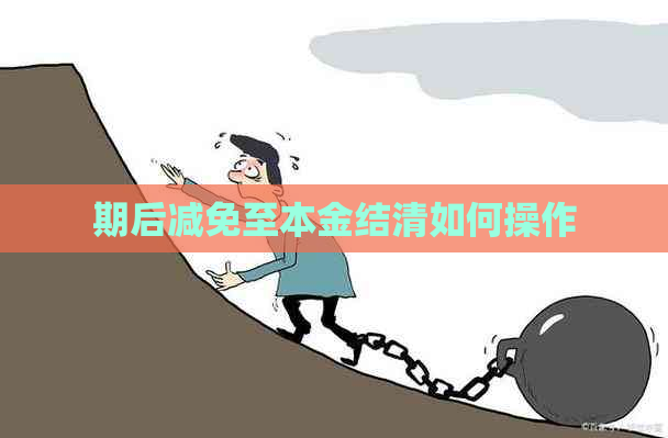 期后减免至本金结清如何操作