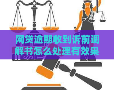 网贷逾期收到诉前调解书怎么处理有效果