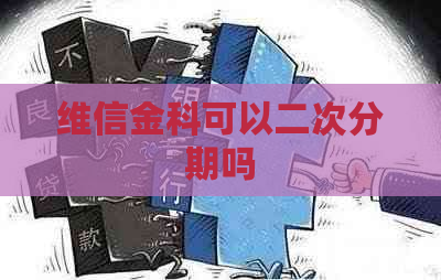 维信金科可以二次分期吗