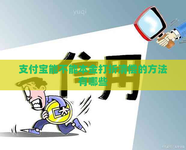 支付宝能不能本金打折清偿的方法有哪些