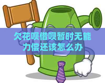 欠花呗借呗暂时无能力偿还该怎么办