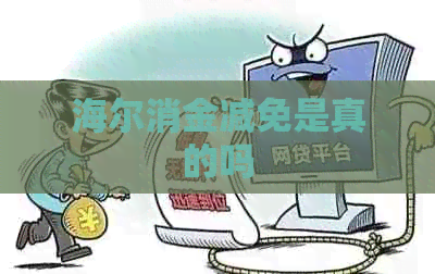 海尔消金减免是真的吗