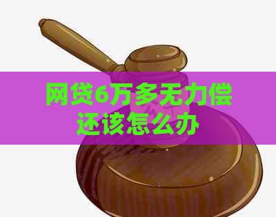 网贷6万多无力偿还该怎么办