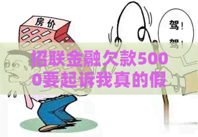 招联金融欠款5000要起诉我真的假的