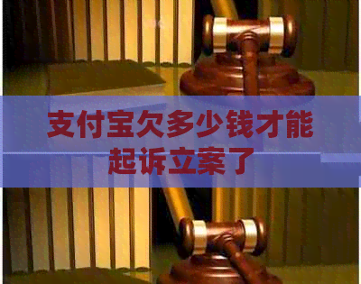 支付宝欠多少钱才能起诉立案了