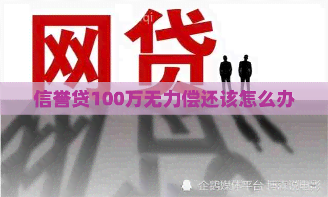 信誉贷100万无力偿还该怎么办