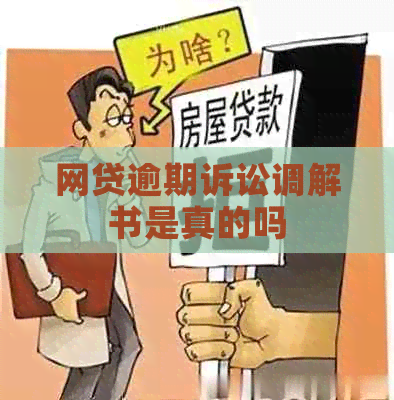 网贷逾期诉讼调解书是真的吗