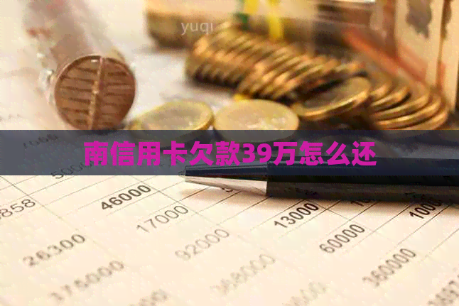 南信用卡欠款39万怎么还