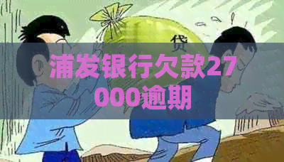 浦发银行欠款27000逾期