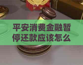 平安消费金融暂停还款应该怎么处理