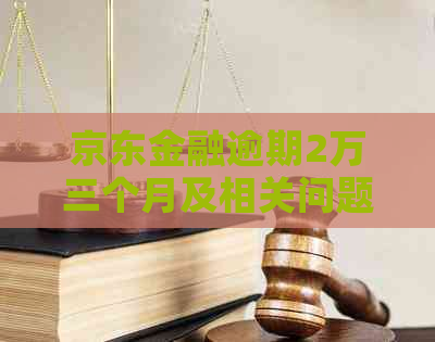 京东金融逾期2万三个月及相关问题