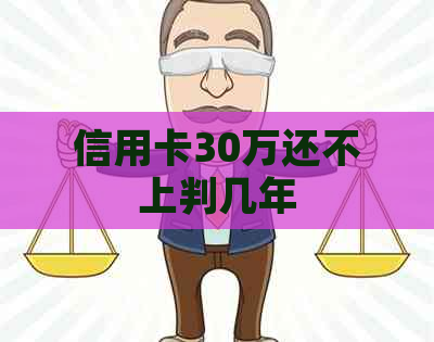 信用卡30万还不上判几年