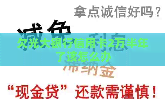 欠光大银行信用卡2万半年了该怎么办