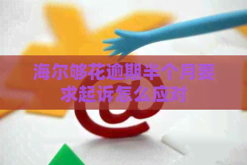 海尔够花逾期半个月要求起诉怎么应对