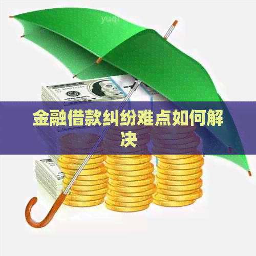 金融借款纠纷难点如何解决