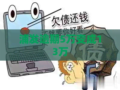 浦发逾期5万变成13万