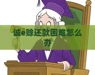 诚e赊还款困难怎么办