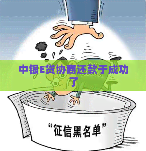 中银E贷协商还款于成功了