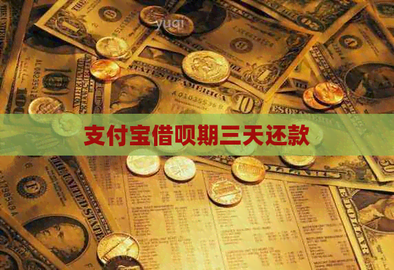 支付宝借呗期三天还款