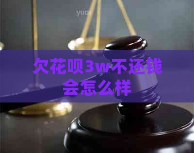 欠花呗3w不还钱会怎么样