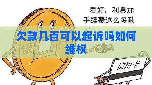 欠款几百可以起诉吗如何     