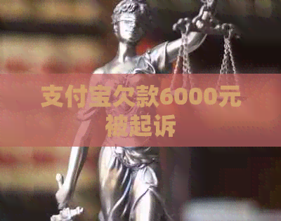 支付宝欠款6000元被起诉