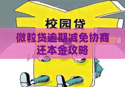 微粒贷逾期减免协商还本金攻略