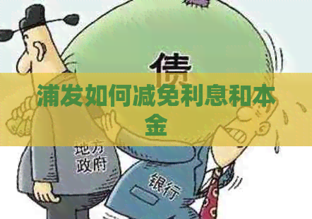 浦发如何减免利息和本金