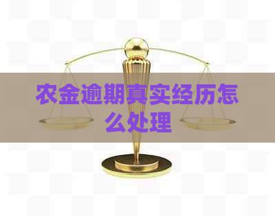 农金逾期真实经历怎么处理