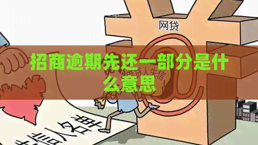 招商逾期先还一部分是什么意思