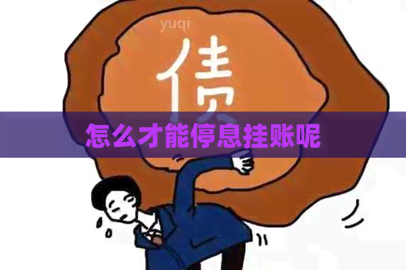 怎么才能停息挂账呢