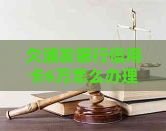 欠浦发银行信用卡6万怎么办理及相关解决方法