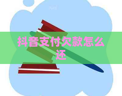 抖音支付欠款怎么还